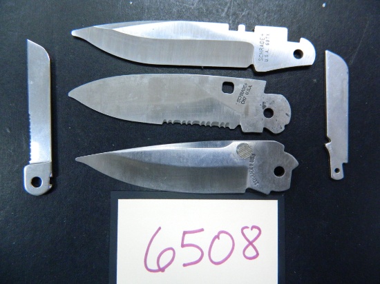 Five (5) Schrade Knife Blades, Old NEW Stock, All One Money