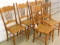 6 X The Money: Turn of The Century Oak Pressed and Spindle Back Side Chairs, NO SHIPPING, PICK-UP