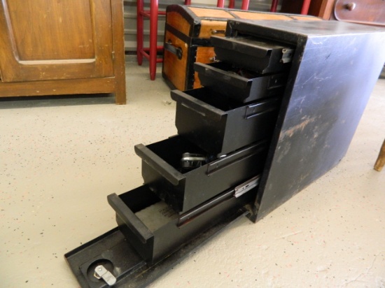 TOO HEAVY: NO SHIPPING! Tractor Supply Tool Chest with Drop Front Door and Pull Out Drawers.