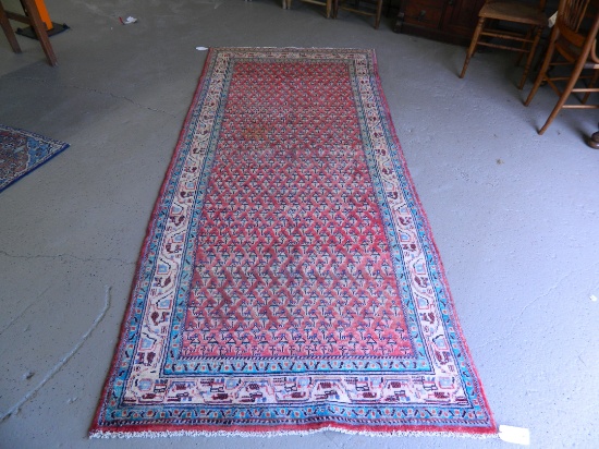 Hand Knotted Persian Rug: 4'2"x9'6" Old Persian Hamadan, Retail Value $1275, $35 Shipping