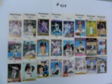 Twenty-Four (24) UNCUT 1993 Brookshire Brothers Nolan Ryan Stickers of Nolan's Topps Baseball Cards