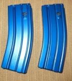 TWO (2) CPD MAGAZINES AR15 5.56NATO/223REM 30RD BLUE ALUMINUM, All One Money We Will Ship