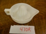 Depression Sunkist Juicer/Reamer, Milk Glass 8.5