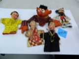 Estate Find! Collection of Five (5) Soft Rubber Faced Puppets, All One Money, We Will Ship