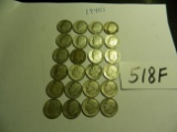 Twenty-Four (24) 90% Silver U.S. Dimes from the 1940's, Memorial Estate in Houston, We Will Ship