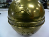 1924 Brass souvenir tea caddy lipton's tea - Lipton's Souvenir British Empire Exhibition 1924