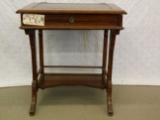 Victorian Oak School Master's Desk, Lift Top Lid, 27