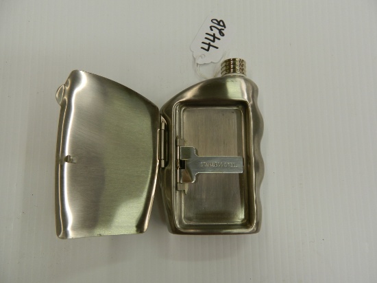 5" Cigarette Holder/Flask Stainless Steel, Little Use, We Will Ship This Item