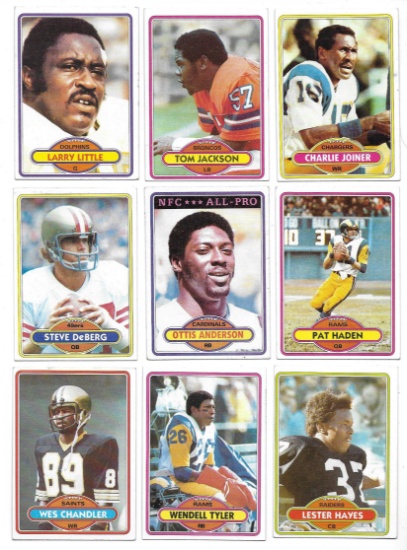 Lot of (12) 1980 Topps Football Cards-Ottis Anderson Rookie Card!