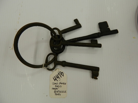 Four (4) Oversize Keys on Large Ring, All One Money, We Will Ship, Estate Find, Age Unknown