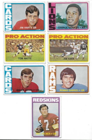 Lot of (7) Original 1972 Topps Football Cards-Stars!