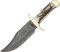 Fox-n-Hound Damascus Blade Baby Bowie Knife, We Will Ship This Item