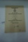 January 30th 1943 Hitler and Meissner Stamped Welfare Document, 8.25