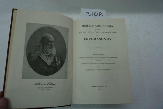 1962 Freemasonry book: Morals And Dogma of the Ancient Accepted Stottish Rite of FREEMASONRY, 1962