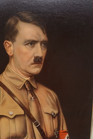 Hitler Color Portrait, 18"x14", Estate Find, Age Unknown, $20 Shipping
