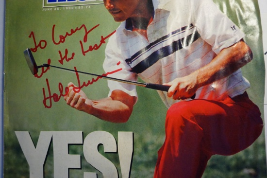 June 25th 1990 Signed by Hale Irwin (Golf) Sports Illustrated, Estate Find, Note: Water Damage