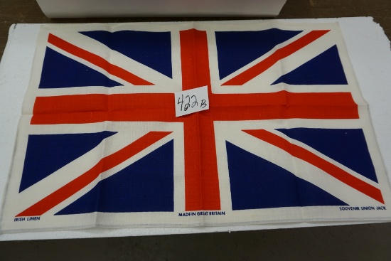 Irish Linen Souvenir Union Jack, Made in Great Britain Flag