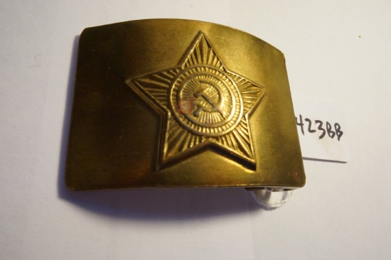 Soviet Union Cold War Brass Belt Buckle, 2"x3"