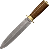 Damascus Blade Beaver Tail Knife by Valley Forge, We Will Ship This Item
