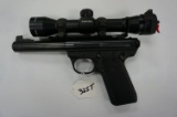 Estate Item: Used Ruger 22/45 Target Pistol, .22LR, 2 mags, Simmon Pro Hunter 4x32 Scope Mounted
