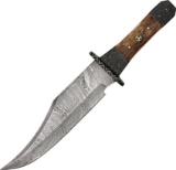 Damascus Blade Bowie Knife, We Will Ship This Item, dm1049