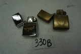 Two (2) Zippo Lighters: Older Texas A&M Brass and JU87 Stuka Bomber, Both One Money