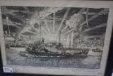 USS Beverly W. Reid Print June 25th 1945. Hand Written Note of Thanks to National Secretaries