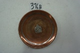Silver & Copper Dish with 2 Cannons & Bomb, 6.75