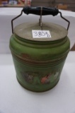 Insulated Container, OLD, Porcelain Lined on Steel, wood handle