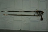 CA 1880's Prussian Presentation Sword, Folding Guard, Sting Ray Skin Handle, Tassle, 
