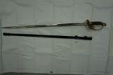 CA 1880's Prussian Sword, Fixed Guard, Sting Ray Skin Handle, with scabbard, 39