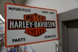 Harley Davidson (white) Flange Sign, 20