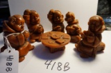 Five Monks, Wax Statues, German Christmas