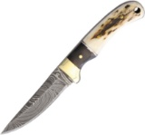 DAMASCUS BLADE Small Hunter Fixed Blade, We Will Ship This Item, made by Marbles, Damascus mr824
