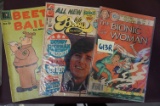 Three Vintage Comics All One Money: 10 cent Beetle Bailey (hole punched top) #22 1959, Bobby Sherman
