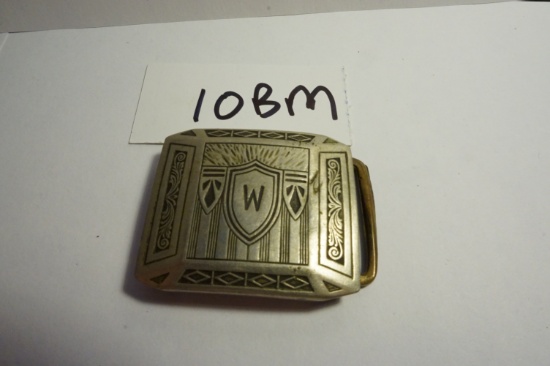 Very Fine 1930's Belt Buckle, Gold Plated  (base metal unknown), highly detailed, Estate Find.