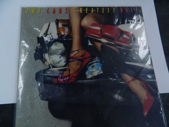 The Cars Album Cover Signed by Ocasek, Robinson, Easton & Hawkes (Missing Orr), JSA Authenticated