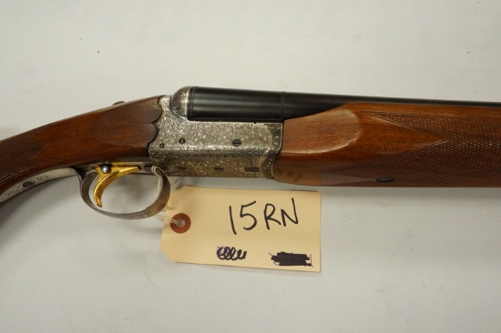 Estate Find: Used SKB Ithica Model 200E, 12G sxs, Gold Trigger, Engraved Nickel, 26"BRL, Very Fine