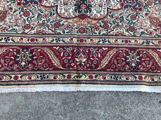 7'5"x10'8" Hand Knotted Persian Signed TABRIZ Rug, Hand Tied Carpet, Retail $7700+ Shipping $55