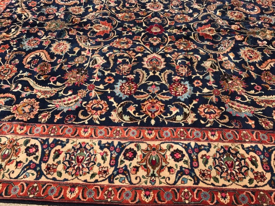 9'6"x13'7" Hand Knotted Persian FINE MASHAD Rug, Hand Tied Carpet, Retail $12,000+, Shipping $115