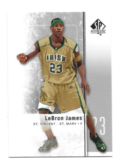 2011-12 SP Authentic LeBron James St. Vincent-St. Mary's High School Basketball Card #2