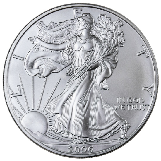 Twenty (20) 2006 U.S. Silver Eagles, All One Money. One Ounce .999 Fine Silver