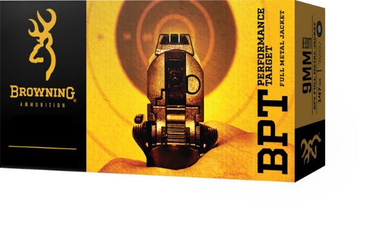 Browning BPT Performance Target Pistol Ammunition B191800451, 45 ACP, FMJ, 230 GR, 920 fps, 50 Rd
