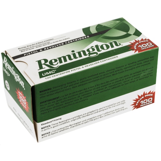 Remington, UMC, 45ACP, 230 Grain, Full Metal Jacket, Value Pack, 100 Round Box