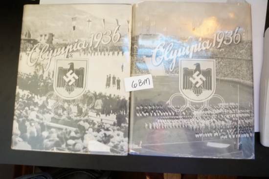 NAZI Olympics 1936, Volume 1 & Volume 2, Both ONE MONEY. with Dust Jackets, Incredible Estate Find!