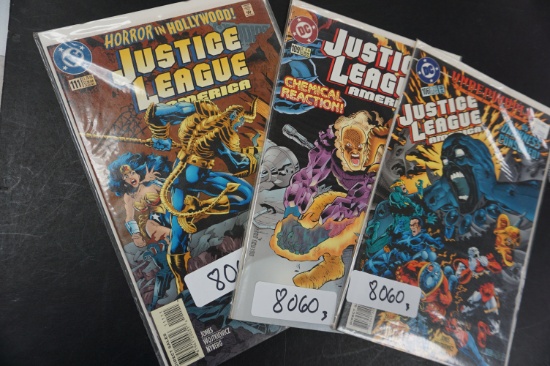 Three Issues for One Money: Justice League America #106,109,111 DC Comics, all one money