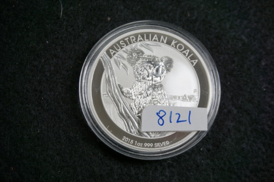 2015 One Ounce Silver Australian Koala,  1 oz 999 Fine Silver