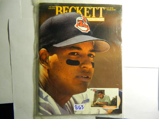 Unopened - Still in Plastic! July 1994 Beckett Baseball Card Monthly #112 with Manny Ramirez