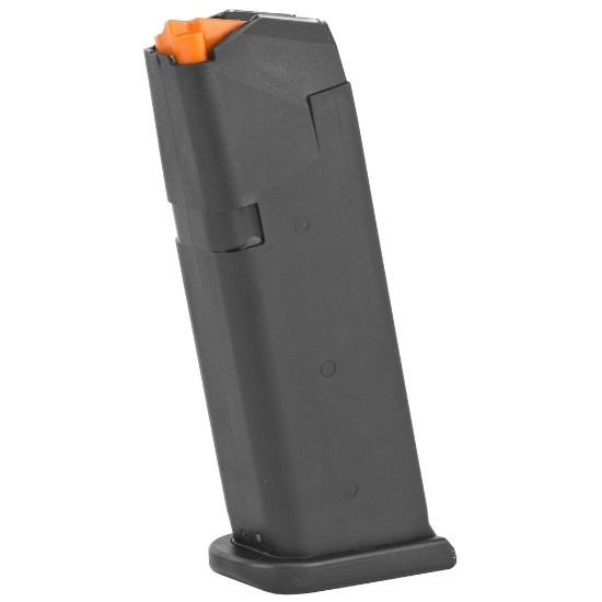 Genuine Glock, OEM Magazine, 9MM, 15Rd, Fits GLOCK 19, # MF19015, Unopened, Black Finish, Orange