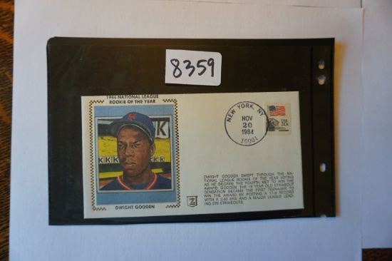 Dwight Gooden 1984 N.L. Rookie of the Year First Day Cover, November 20th 1984. New York, New York